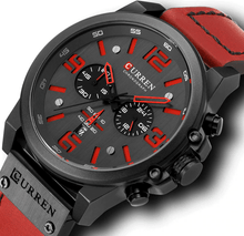 Load image into Gallery viewer, Retro  Waterproof Watch With Chronometers Steel Case And Leather Belts Unique Design Excellent Look Perfect Gift For Your Man
