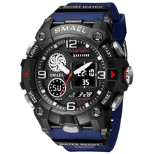 Load image into Gallery viewer, Sport Watch For Men WIth  Dual Time Waterproof 50M Miliatry Watches Chronograph Alarm Army Wristwatch
