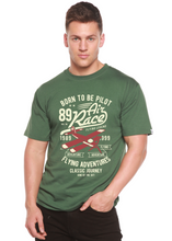 Load image into Gallery viewer, Born To Be Pilot Men's Bamboo Viscose/Organic Cotton Short Sleeve Graphic T-Shirt

