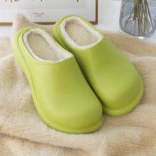 将图片加载到图库查看器，New Winter Women Slipper Soft Bottom Plush Home Shoes  Slippers Indoor Waterproof Non-Slip Memory Foam Comfy Fluffy Fur Memory Foam Boots House Shoes Thick Sole 6cm
