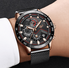 Load image into Gallery viewer, Men's Sports Waterproof Watch With  Stainless Steel Bracelet Unique Design Perfect Gift For Your Man
