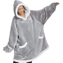 将图片加载到图库查看器，Modern Oversized Hoodie Blanket With Sleeves Sweatshirt Woman Fleece Hoody Women Pocket Female Hooded Oversized Hoodie Blanket Fleece Warm Cozy Blanket for Women One Size Fits All Men Women

