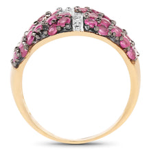 Load image into Gallery viewer, 14K Yellow Gold Plated 1.70 Carat Genuine Ruby .925 Sterling Silver Ring
