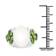 Load image into Gallery viewer, 4.52 Carat Genuine Opal and Chrome Diopside .925 Sterling Silver Ring
