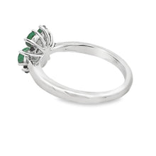 Load image into Gallery viewer, 1.14ct Emerald Zircon Ring Sterling Silver
