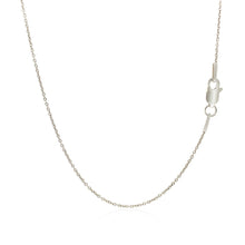 将图片加载到图库查看器，14k White Gold Round Cable Link Chain 1.1mm
