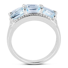 Load image into Gallery viewer, 3.60 Carat Genuine Blue Topaz .925 Sterling Silver Ring
