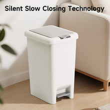 Load image into Gallery viewer, 20L Oval Trash Can – Quiet Press-Top Lid with Foot Pedal
