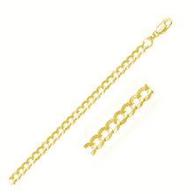 将图片加载到图库查看器，5.7mm 14k Yellow Gold Solid Curb Chain
