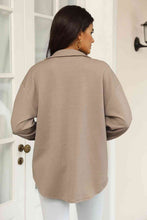 Load image into Gallery viewer, Cloudy Blue Snap-Front Collared Jacket with Pockets Lightweight and Versatile Jacket
