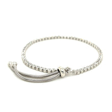 将图片加载到图库查看器，Adjustable Tennis Style Bracelet with Cubic Zirconia in Sterling Silver
