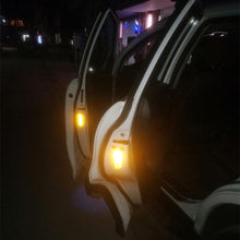 将图片加载到图库查看器，4PCS Car Accessories Car Stickers Reflective Warning Sticker Wheel Eyebrows Door Opening Sticker Diamond Wheel Reflective Strip Universal Door Open Reflective Warning Stickers Auto Open Sign Anti-Collision Safety Reflective Decal Tape

