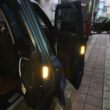 将图片加载到图库查看器，4PCS Car Accessories Car Stickers Reflective Warning Sticker Wheel Eyebrows Door Opening Sticker Diamond Wheel Reflective Strip Universal Door Open Reflective Warning Stickers Auto Open Sign Anti-Collision Safety Reflective Decal Tape
