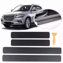 Load image into Gallery viewer, 4PCS Car Stickers Universal Sill Scuff Anti Scratch Carbon Fiber Auto Car Door Sticker Decals AUTO Car Door Jamb Guard and Sill Protector Car Door Sill Plate Protectors Door Entry Guards Sill Scuff Cover Panel Step Protector Car Accessories
