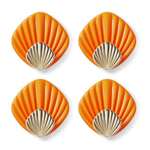 将图片加载到图库查看器，4pcs Creative Shell Shape Wall Hanging Hook Punch-free Strong Adhesive Hook Bathroom Kitchen Wall-mounted Seamless Sticky Hook  Shell Hook Non-Punching Strong Adhesive Adhesive Hook Bearing Door Behind Wall Bathroom Kitchen Key Holder

