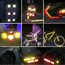 将图片加载到图库查看器，4PCS/Set Car Door Stickers Universal Safety Warning Mark OPEN High Reflective Tape For Auto Accessories Exterior Bike Helmet Door Open Reflective Warning Stickers Auto Open Sign Anti-Collision Safety Reflective Decal
