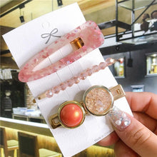 Load image into Gallery viewer, 4pcs/set Women Hair Accessories Jewelry Korean Simulation Pearl Barrette Love Hearts Hair Clips For Girls Pink Hairpins Wedding Hair Accessories for Brides and Bridesmaids
