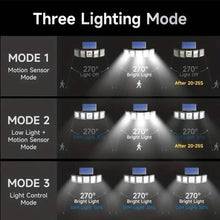 Load image into Gallery viewer, 5 Heads Solar 300 LED Light Outdoor Motion Sensor Waterproof Wide-angle Illumination Wall Lamp
