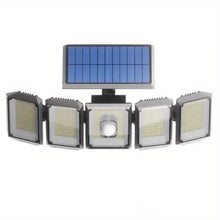 Load image into Gallery viewer, 5 Heads Solar 300 LED Light Outdoor Motion Sensor Waterproof Wide-angle Illumination Wall Lamp
