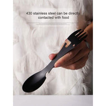 Load image into Gallery viewer, 5-in-1 Multifunctional Stainless Steel Fork Knife Spoon Bottle Opener
