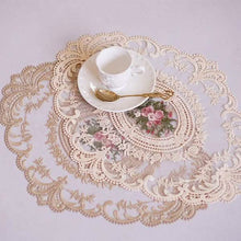 将图片加载到图库查看器，5-Pack: 3 Styles Vintage Lace Embroidery Placemat
