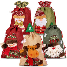 将图片加载到图库查看器，5-Pack: Drawstring Christmas Bags
