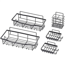 Load image into Gallery viewer, 5-Pack: Shower Caddy Shelves with 18 Inbuilt Hooks
