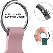 将图片加载到图库查看器，5-Pack: Silicone Airtag Holder with Anti-Lost Keychain

