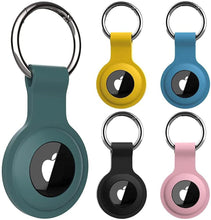将图片加载到图库查看器，5-Pack: Silicone Airtag Holder with Anti-Lost Keychain
