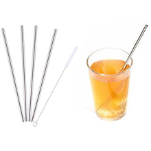 将图片加载到图库查看器，5-Pack: Stainless Steel Bend Or Straight Drinking Straws
