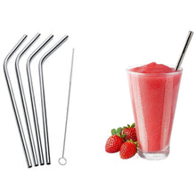 将图片加载到图库查看器，5-Pack: Stainless Steel Bend Or Straight Drinking Straws
