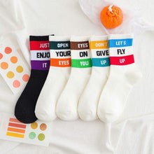 Load image into Gallery viewer, 5 Pairs Fashion Unisex Cute Cartoon face Patterned Long Socks Soft Breathable Cotton Material Sport Summer Warm Winter Funny Harajuku Socks For Men And Women
