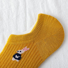 Load image into Gallery viewer, 5 Pairs Kawaii Cute Animal Print Socks Set Invisible Happy Fashion Ankle Funny Socks Set Girl Cotton Summer Silicone Non-slip Boat Socks Ankle Socks For Men And Women
