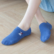 Load image into Gallery viewer, 5 Pairs Kawaii Cute Animal Print Socks Set Invisible Happy Fashion Ankle Funny Socks Set Girl Cotton Summer Silicone Non-slip Boat Socks Ankle Socks For Men And Women
