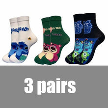 Load image into Gallery viewer, 5 pairs Summer Socks Female Cartoon Animal Bear Mouse Socks Cute Funny Invisible Cotton Ankle Socks For Women
