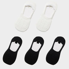 Load image into Gallery viewer, 5 Pairs Women Cotton Low Cut Socks Solid Snowflake Soft Summer Silicone Non-slip Deep Mouth Prevent Heel Loss Slipper Socks For Women
