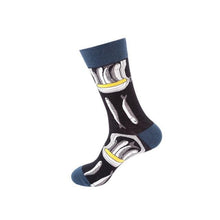 Load image into Gallery viewer, Women's Colorful Cotton Socks Fruits Banana Avocado Lemon Egg Cookie Donuts Food Happy Color Socks
