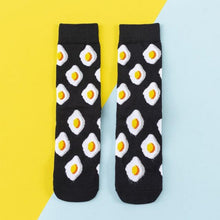 Load image into Gallery viewer, Women's Colorful Cotton Socks Fruits Banana Avocado Lemon Egg Cookie Donuts Food Happy Color Socks
