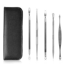 Load image into Gallery viewer, 5-Piece Set: Blackhead Remover Kit Stainless Steel Popping Zit Remover
