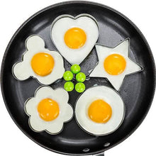 将图片加载到图库查看器，5-Pieces Set: Fried Egg Mold Pancake Rings Shaped
