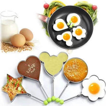 将图片加载到图库查看器，5-Pieces Set: Fried Egg Mold Pancake Rings Shaped
