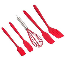 将图片加载到图库查看器，5-Pieces: Silicone Cooking Utensils Sets
