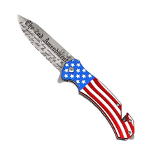 Load image into Gallery viewer, 5" Spring Assisted 2nd Amendment Knife
