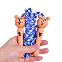 将图片加载到图库查看器，5 Styles Kids Jump Ropes Wood Handle Sport Bodybuilding Fitness Lovely Skipping Ropes Wood Handle Children Adjustable Cotton Skipping Rope With Wooden Handle For Boys And Girls
