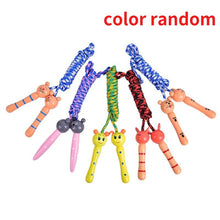 将图片加载到图库查看器，5 Styles Kids Jump Ropes Wood Handle Sport Bodybuilding Fitness Lovely Skipping Ropes Wood Handle Children Adjustable Cotton Skipping Rope With Wooden Handle For Boys And Girls
