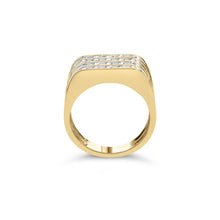 Load image into Gallery viewer, 10K Yellow Gold 1.00 Cttw Diamond Multi Row Mens Ring Band
