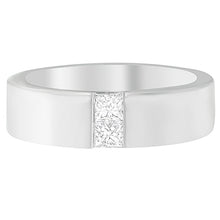 Load image into Gallery viewer, Men's 14K White Gold 1/4 ct.TDW Diamond Channel Band Ring (G-H, VS1-VS2)
