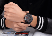 Load image into Gallery viewer, Men's Multifunction Digital Analog Waterproof Watch With Alarm And Automatic Time Zones Unique Design Excellent Gift
