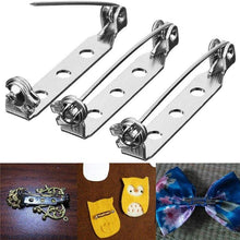 Load image into Gallery viewer, 50 Pcs/Lot 15 20 25 30 35 mm 40mm Brooch Clip Base Pin Safety Pin Brooch Set Blank Base For Jewelry Making Supplies Bar Pins Brooch Pin Backs Safety Clasp Gold and Silver Safety Pins
