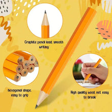 将图片加载到图库查看器，50-Pieces: 3.5" Hexagonal Golf Pencils - HB Yellow, Pre-Sharpened
